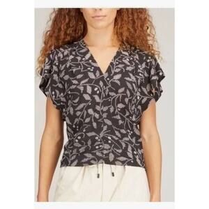 Isabel Marant Etoile Delocia Top S 36 Women Casual Printed Boho Blouse NEW 33514